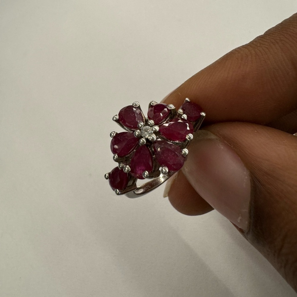 Sterling Silver Ruby Ring